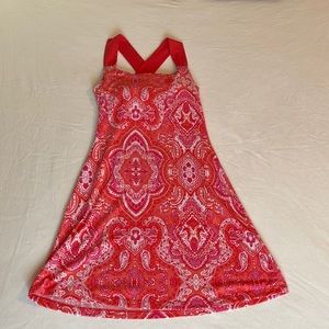 Dakini Coral and pink padded bra sundress